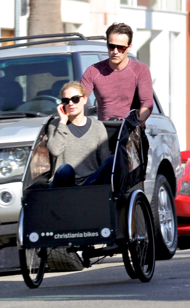 Stephen Moyer Pedals Anna Paquin Around In Their Twins Stroller